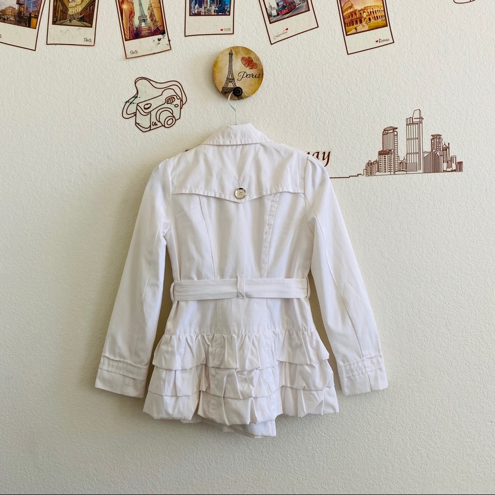Express White Ruffle Button Up Jacket Size XS - Picture 13 of 16
